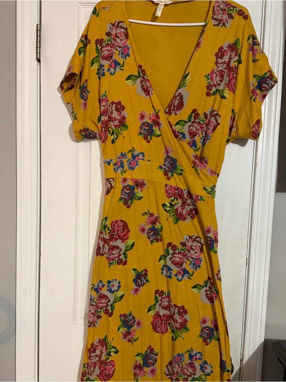 Matilda Jane Mustard Yellow Floral Wrap Maxi Dress